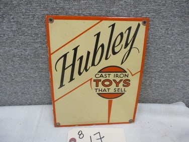 Porcelain Hubley Cast Iron Toy's Sign