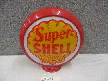 Super Shell Gas Pump Globe