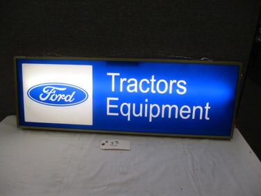 Lighted Ford Tractors & Equipment Sign