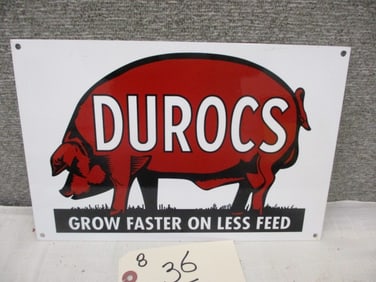 Powder coat Duroc Hogs Sign