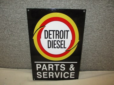 Powder coat Detroit Diesel Parts & Service Sign