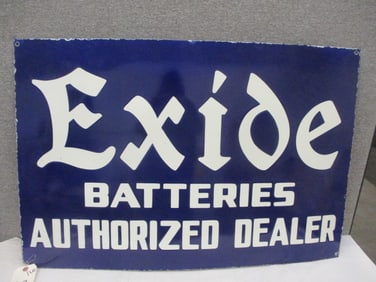 Porcelain Excide Batteries Sign