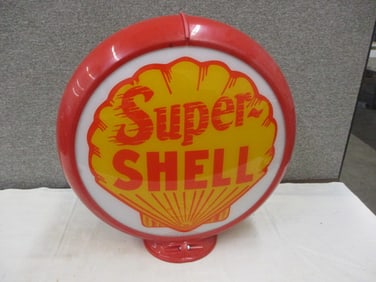 Super Shell Gas Pump Globe