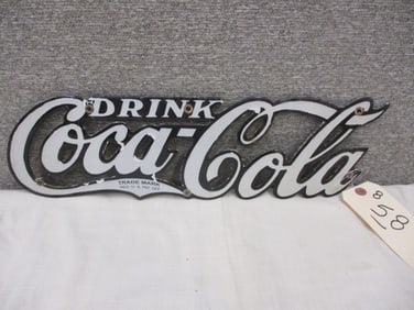 Porcelain Coca-Cols Cutout Sign