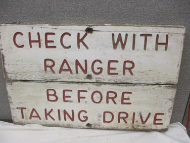 Wood Folding 2- Sided Ranger Sign