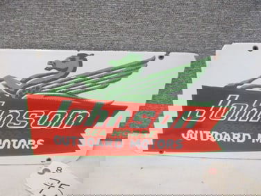 Porcelain Johnson Seahorse Outboard Motors Sign