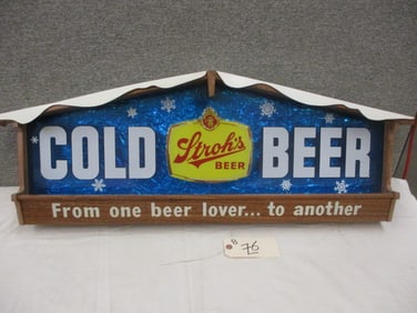 Stroh's Cold Beer Sign