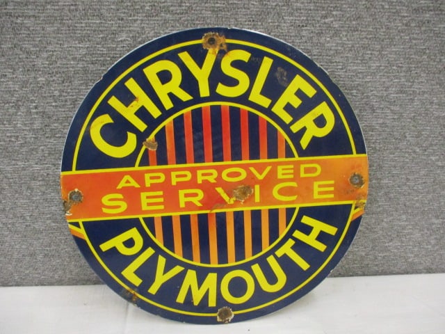 Porcelain Chrysler Plymouth Service Sign (1 of 3)
