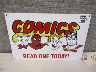 Powder coat Comics Sign