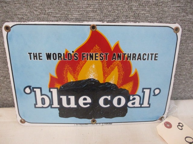 Porcelain Blue Coal Sign (1 of 3)