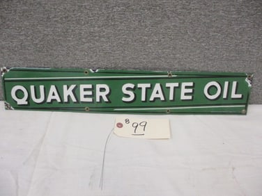 Porcelain Quaker State Oil Sign
