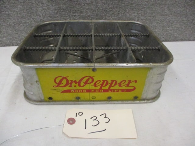 Metal Dr. Pepper Bottle Case: 11.5"w x 4't