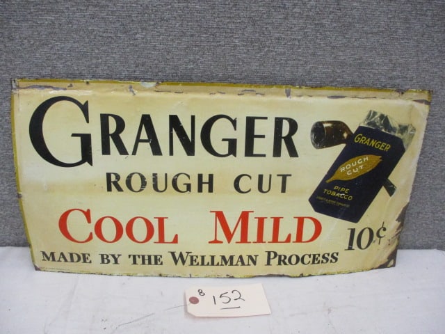 Tin Granger Tobacco Sign: 23.5"w x 12"t