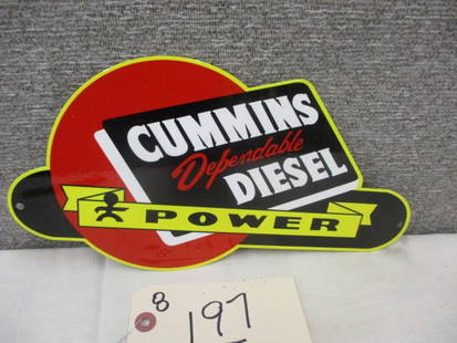 Powder coat Cummins Diesel Power Sign: 12"w x 6.5"t