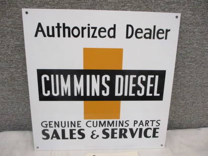 Powder coat Cummins Diesel Dealer Sign: 12"w x 12't