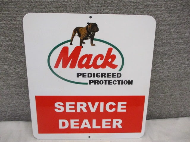 Powder coat Mack Service Dealer Sign: 11.25"w x 12't