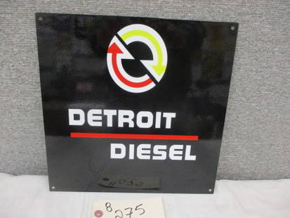 Powder coat Detroit Diesel Sign: 12"w x 12't