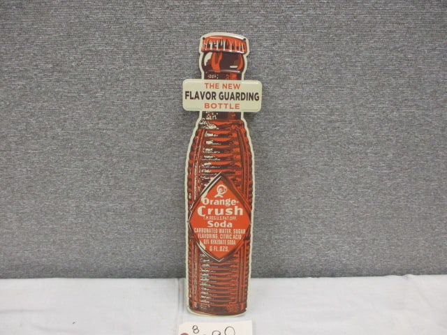 Stamped Tin Orange crush Bottle Sign (1 of 3)