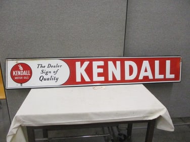 Stamped Tin Kendall Motor Oil Sign