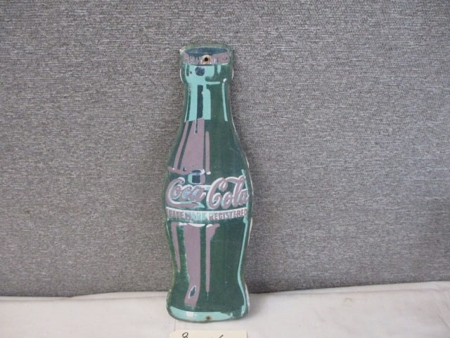 Tin Coca-Cola Bottle Sign (1 of 3)