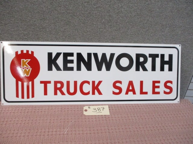 Powder coat Kenworth Truck Sales Sign: 35"w x 12"t