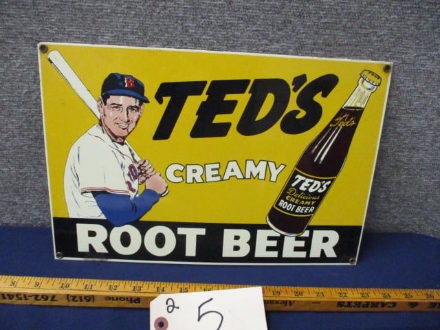 Porcelain Ted's Root Beer Sign (1 of 3)