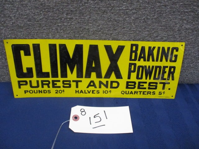 Stamped Tin Climax Baking Powder Sign (1 of 3)