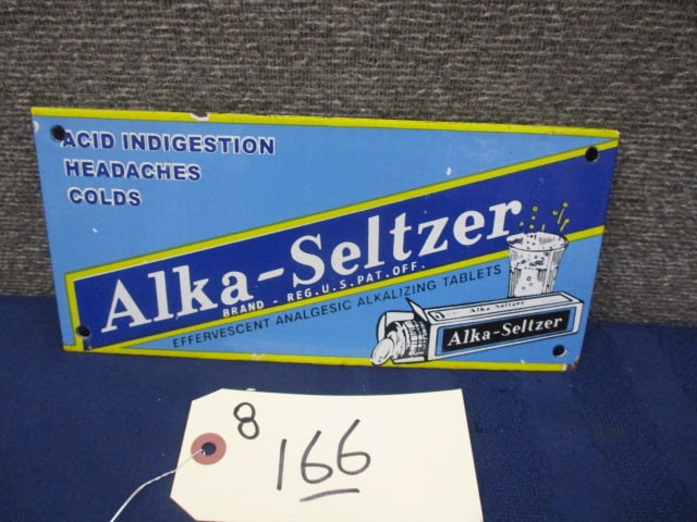Porcelain Alka-Seltzer Sign (1 of 3)
