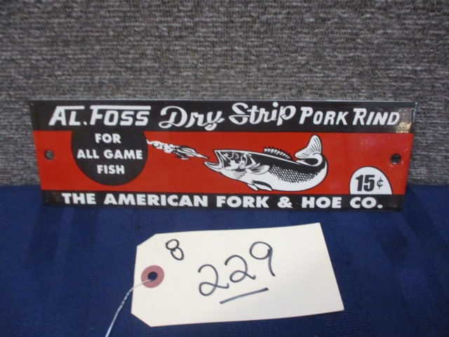 Porcelain Al Foss Game Fish Sign (1 of 3)
