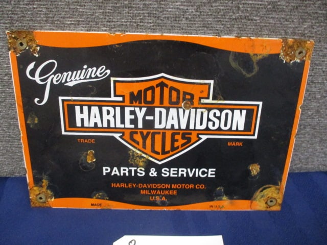 Porcelain Harley Davidson Sign (1 of 3)