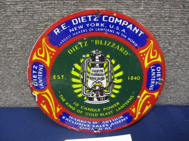 Porcelain Dietz Lantern Sign (1 of 3)