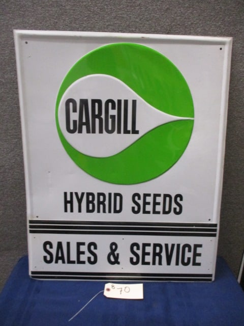 Stamped Aluminum Cargill Seeds Sign (1 of 3)