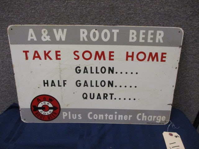 Tin A&W Root Beer Sign (1 of 3)