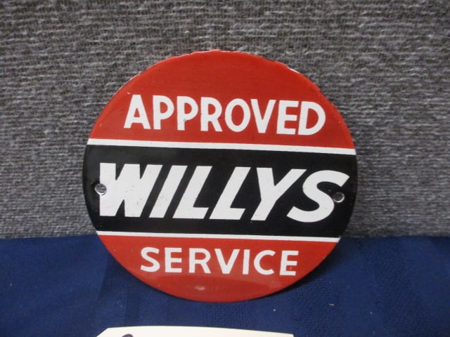 Porcelain Willys Service Sign (1 of 3)