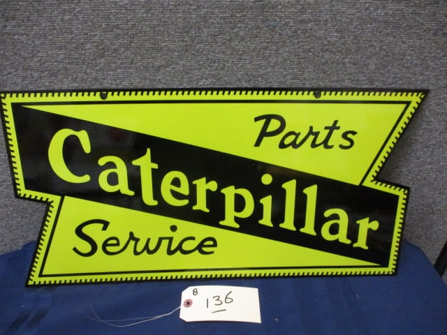 2-sided Powder Coat Caterpillar Sign (1 of 2)