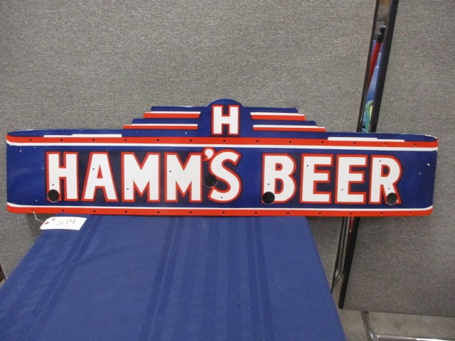 Porcelain Hamm's Beer Neon Sign Skin: 52.5"W x 13.75"T