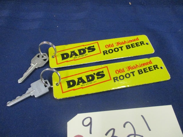 Porcelain Dad's Root Beer Key Holders: each 1.5"W x 6"T