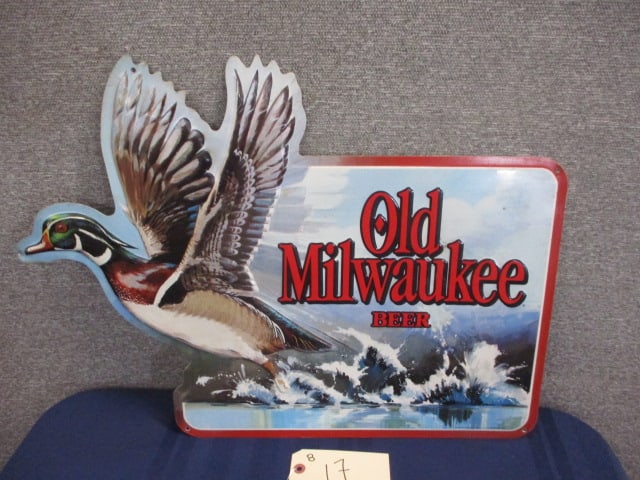 Stamped Aluminum Old Milwaukee Sign (1 of 3)