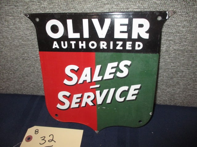 Porcelain Oliver Sales Service Sign (1 of 3)