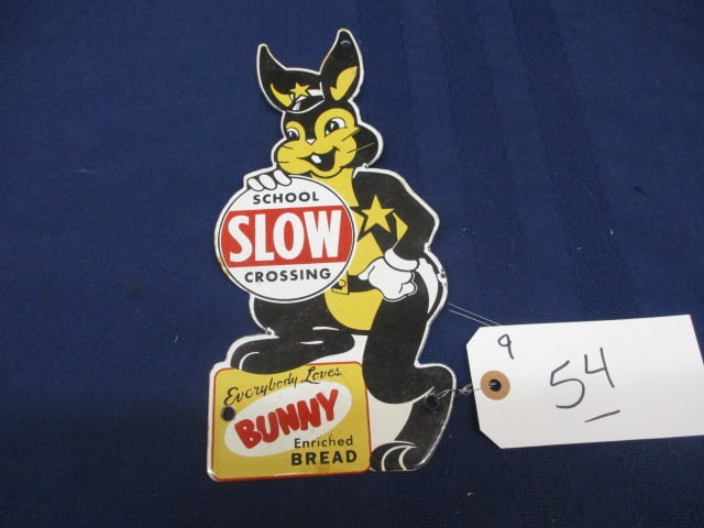 Porcelain Bunny Bread Sign