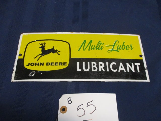 John Deere Lubricant Sign: 12"W x 5"T