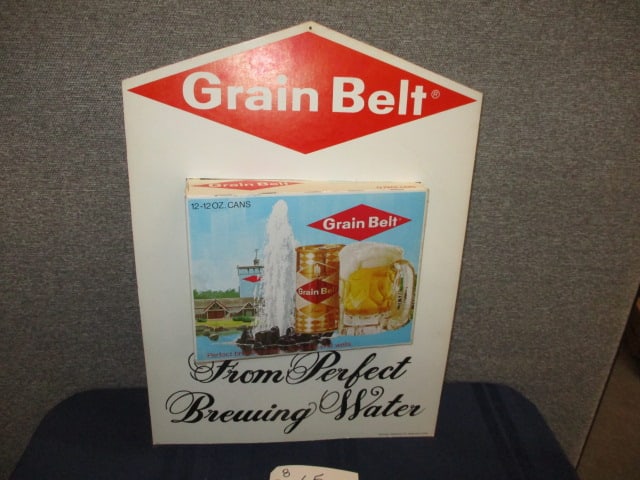 Cardboard Grain Belt 12-pk Sign: 16"W x 23"T x 5.5"