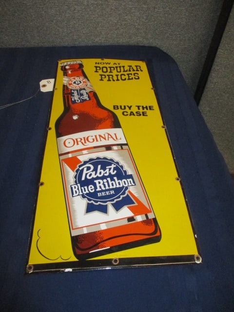 Porcelain Pabst Blue Ribbon Sign (1 of 3)
