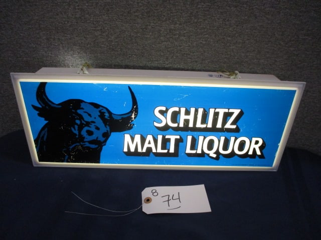 Lighted Schlitz Malt Liquor Beer Sign (1 of 3)