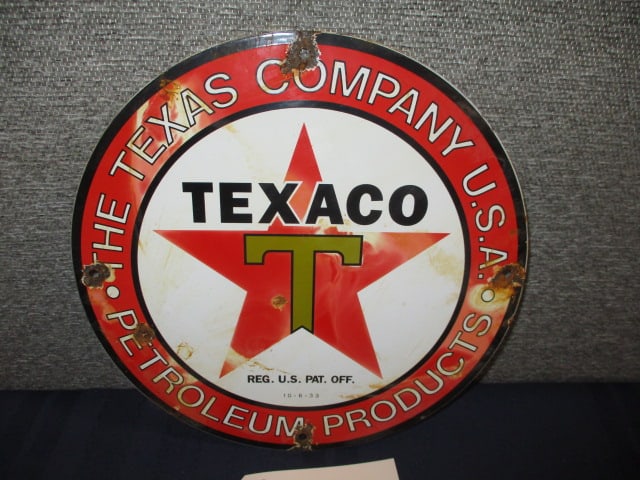 Porcelain Texaco Pump Plaque (1 of 3)