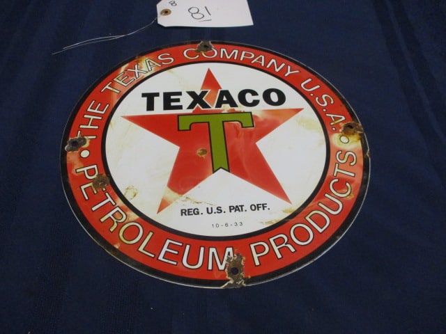 Porcelain Texaco Pump Plaque - 3