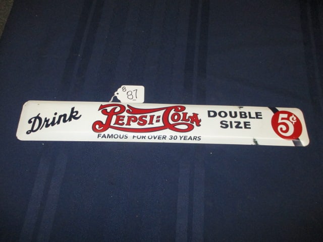 Tin Pepsi Cola Door Push - 3