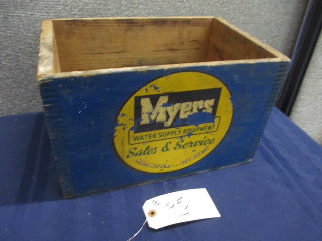 Wood Myers Sales & Service Shipping Crate: 14.5"W x 9"T x 9.5"