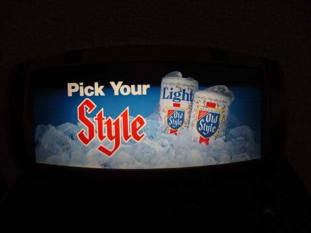 Old Style Barrel Beer Light: 27"W x 14"T x 6"