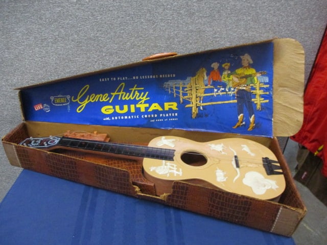 Emenee Gene Autry Guitar: 33"W x 13"T Strings missing